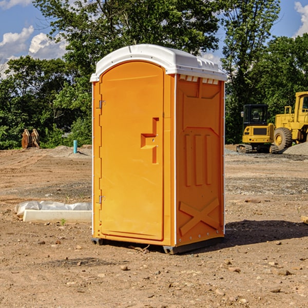 can i customize the exterior of the portable restrooms with my event logo or branding in Caddo